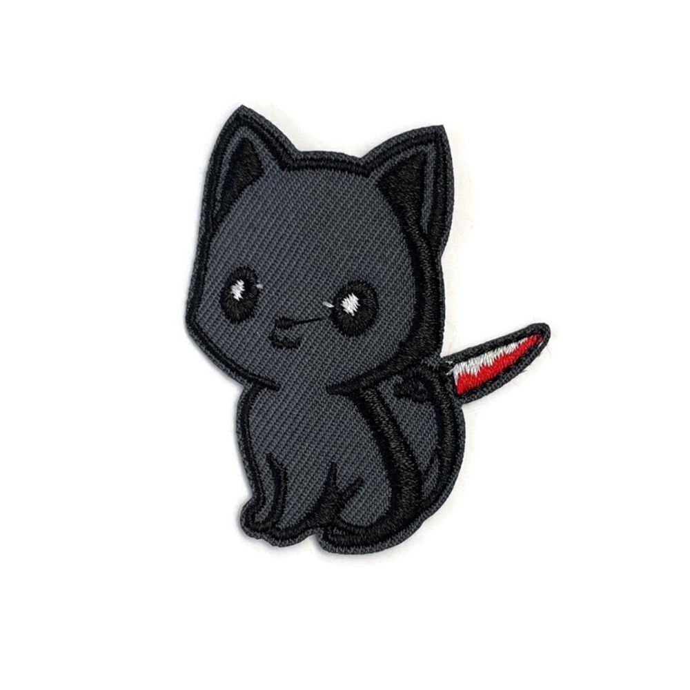 Sweet Killer Black Cat Embroidered Patch